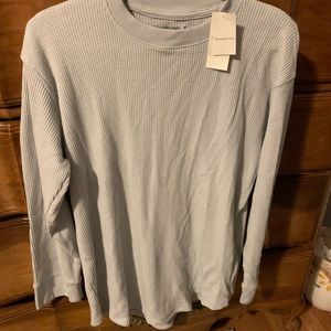 Abercrombie Long Sleeve Waffle Boyfriend Tee
